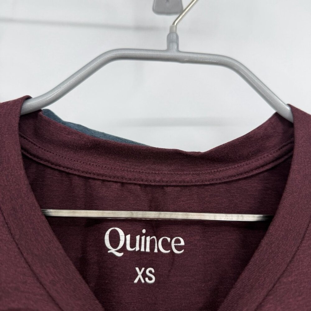 Quince Women's Flowknit Breeze Tee Size XS Heather Ocean Blue/Burgundy Lot of 3 - Picture 3 of 8